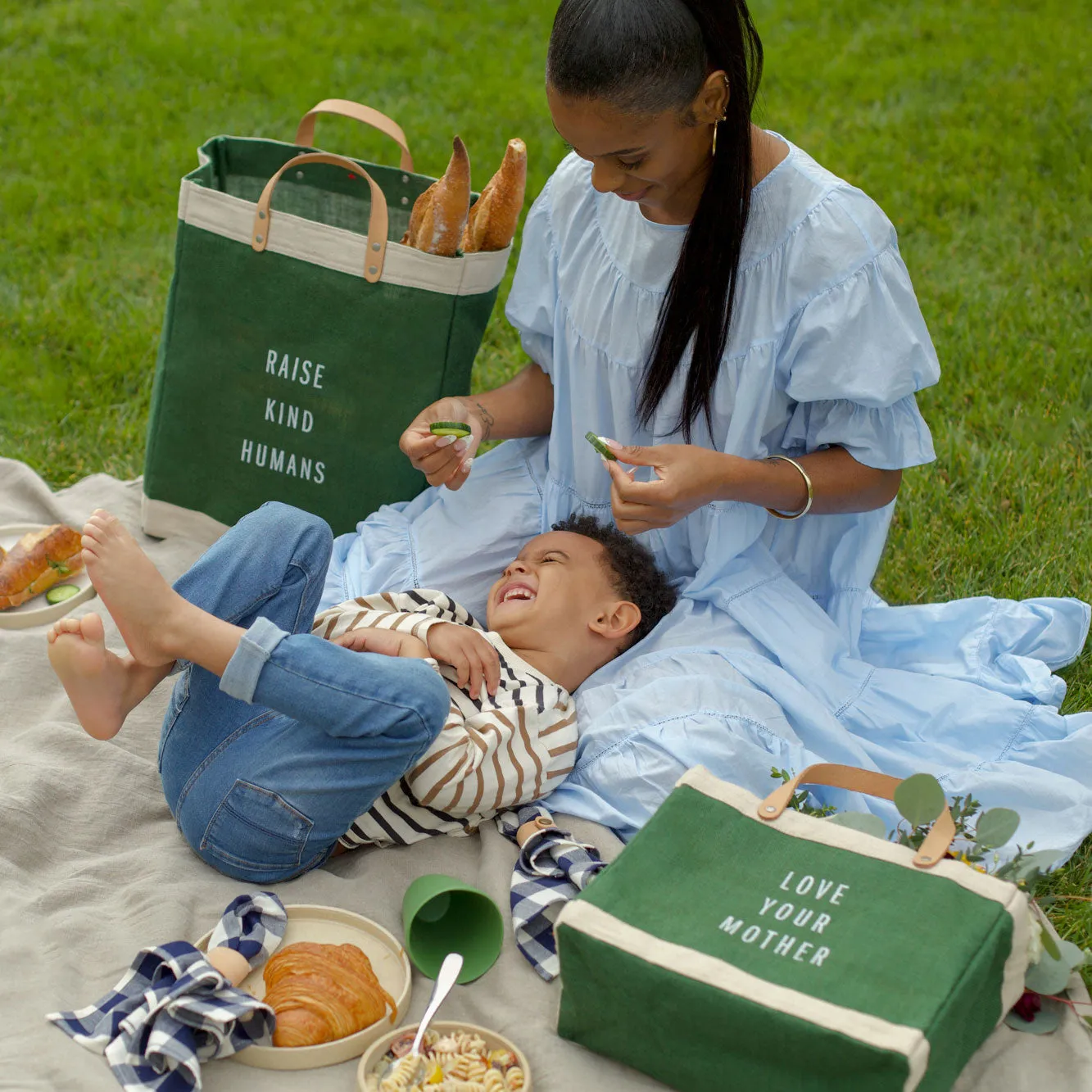 Petite Market Bag in Field Green