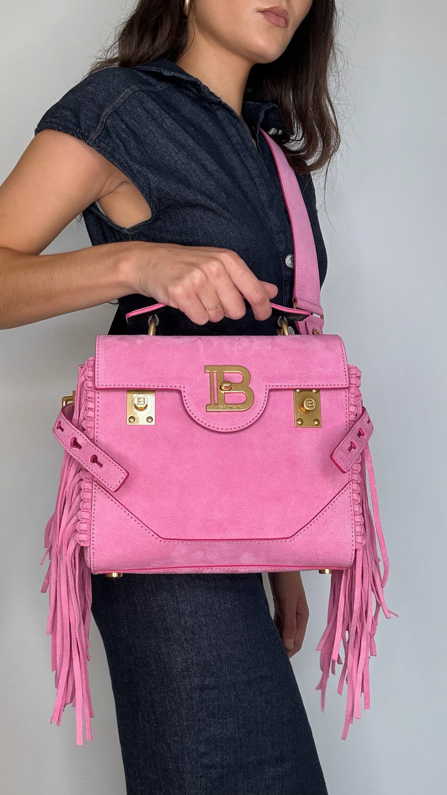 Pink Suede Bag