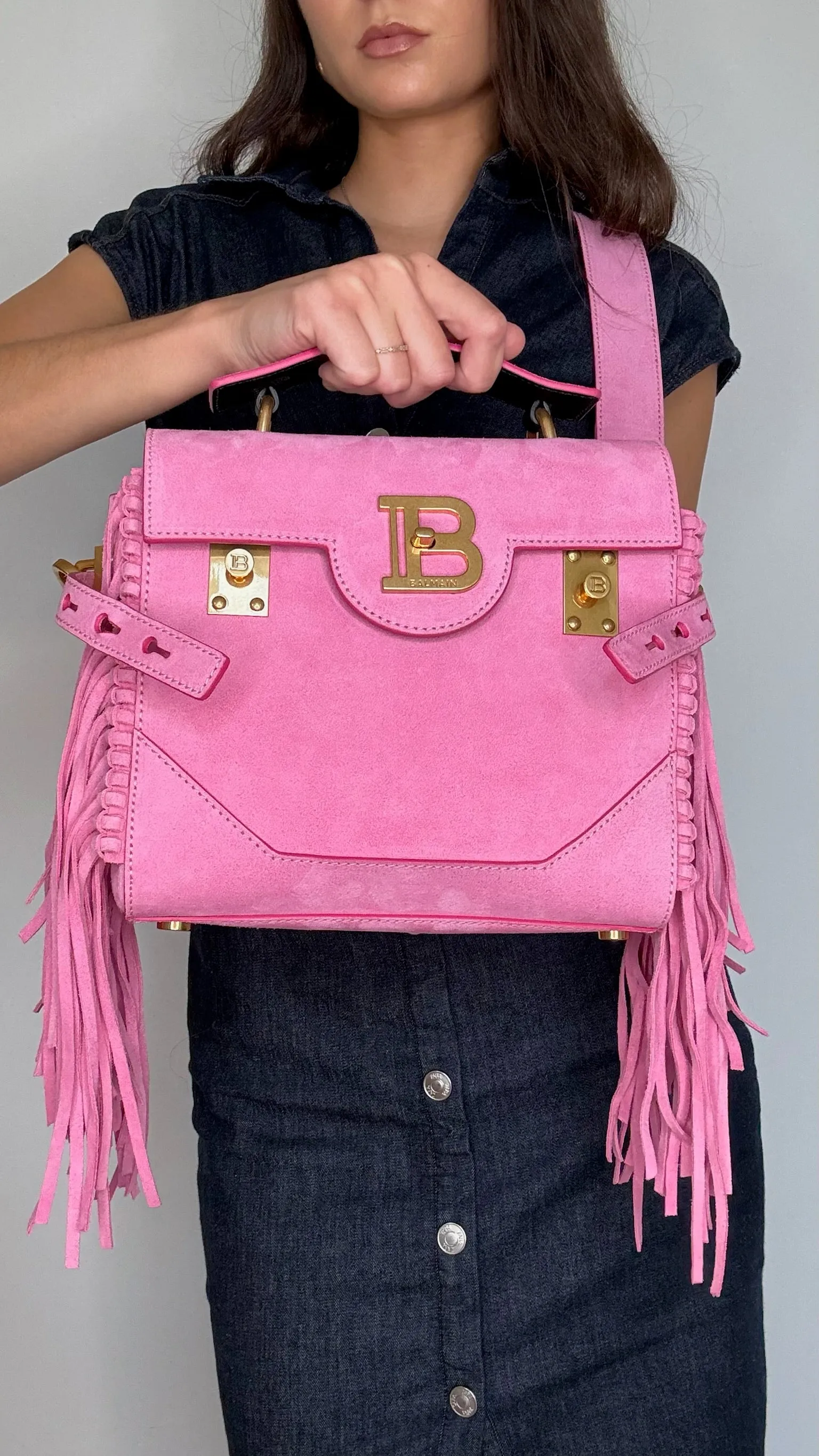 Pink Suede Bag