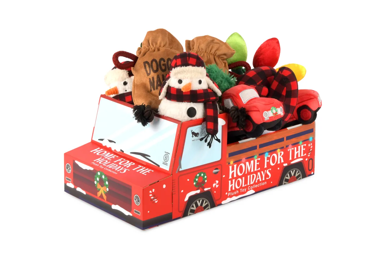 P.L.A.Y. Home for the Holidays Interactive Dog Toy, Red Truck