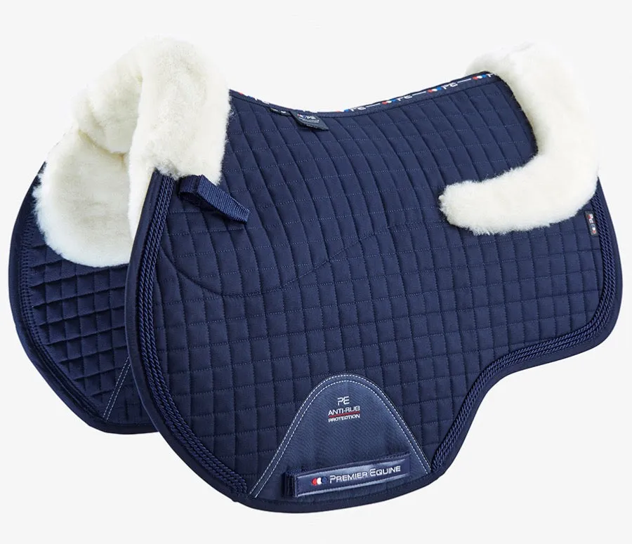 Premier Equine Close Contact Merino Wool European Saddle Pad - GP/Jump Square - Full size