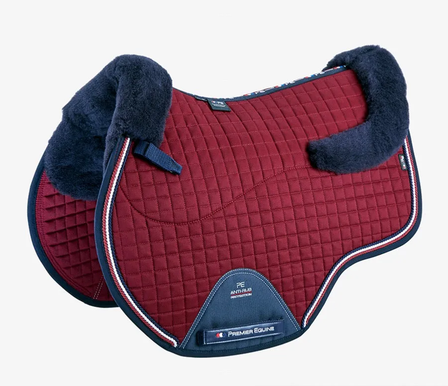 Premier Equine Close Contact Merino Wool European Saddle Pad - GP/Jump Square - Full size