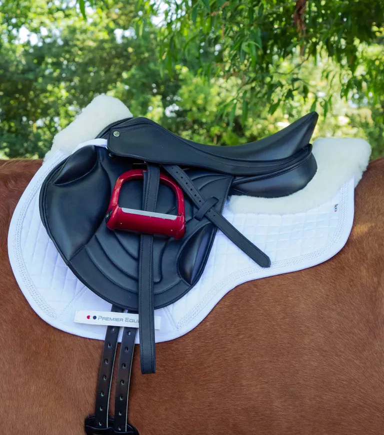 Premier Equine Close Contact Merino Wool European Saddle Pad - GP/Jump Square - Full size