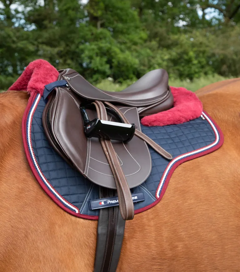 Premier Equine Close Contact Merino Wool European Saddle Pad - GP/Jump Square - Full size