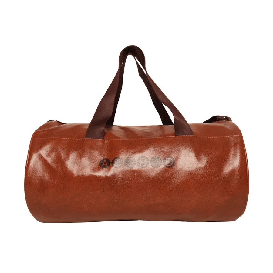 Pu Duffle Bag With Nylon Webbing Shoulder Handle