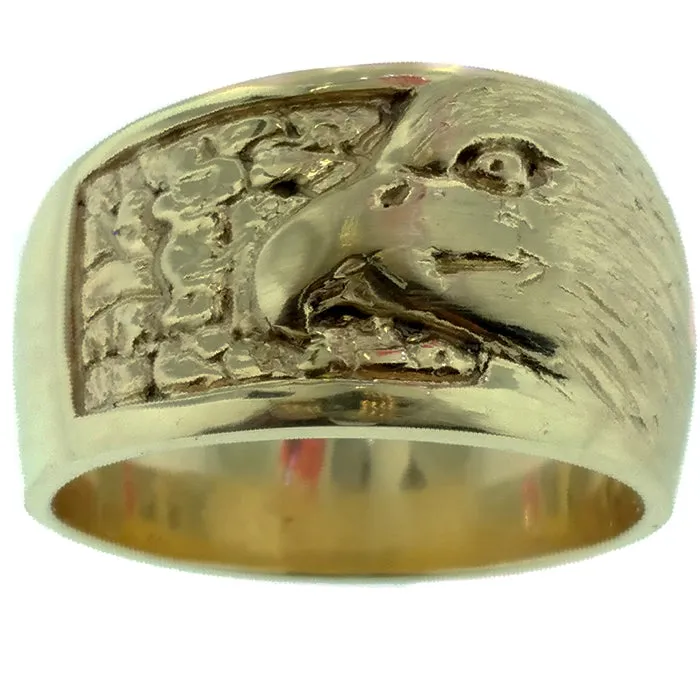 "FLY" MEN'S GOLD EAGLE RING