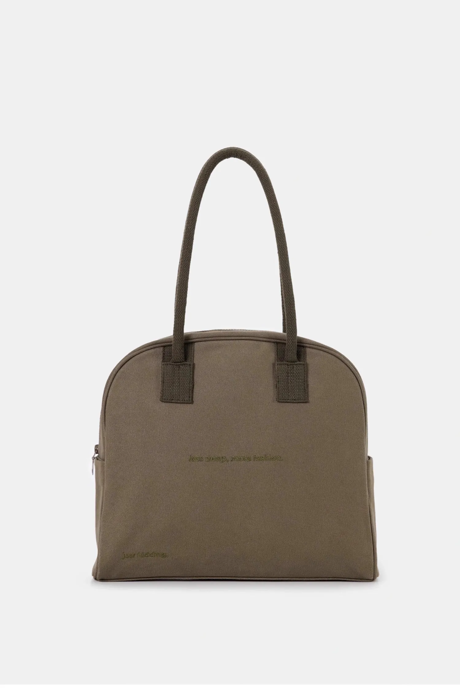 "Less Sleep" Eco-Friendly Canvas Large Capacity Handbag