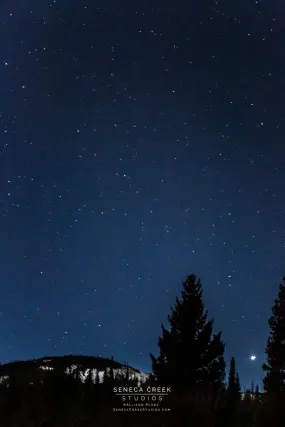 "The Great Conjunction Christmas Star & Mountain Ridge, Wyoming" Fine Art Photography Print