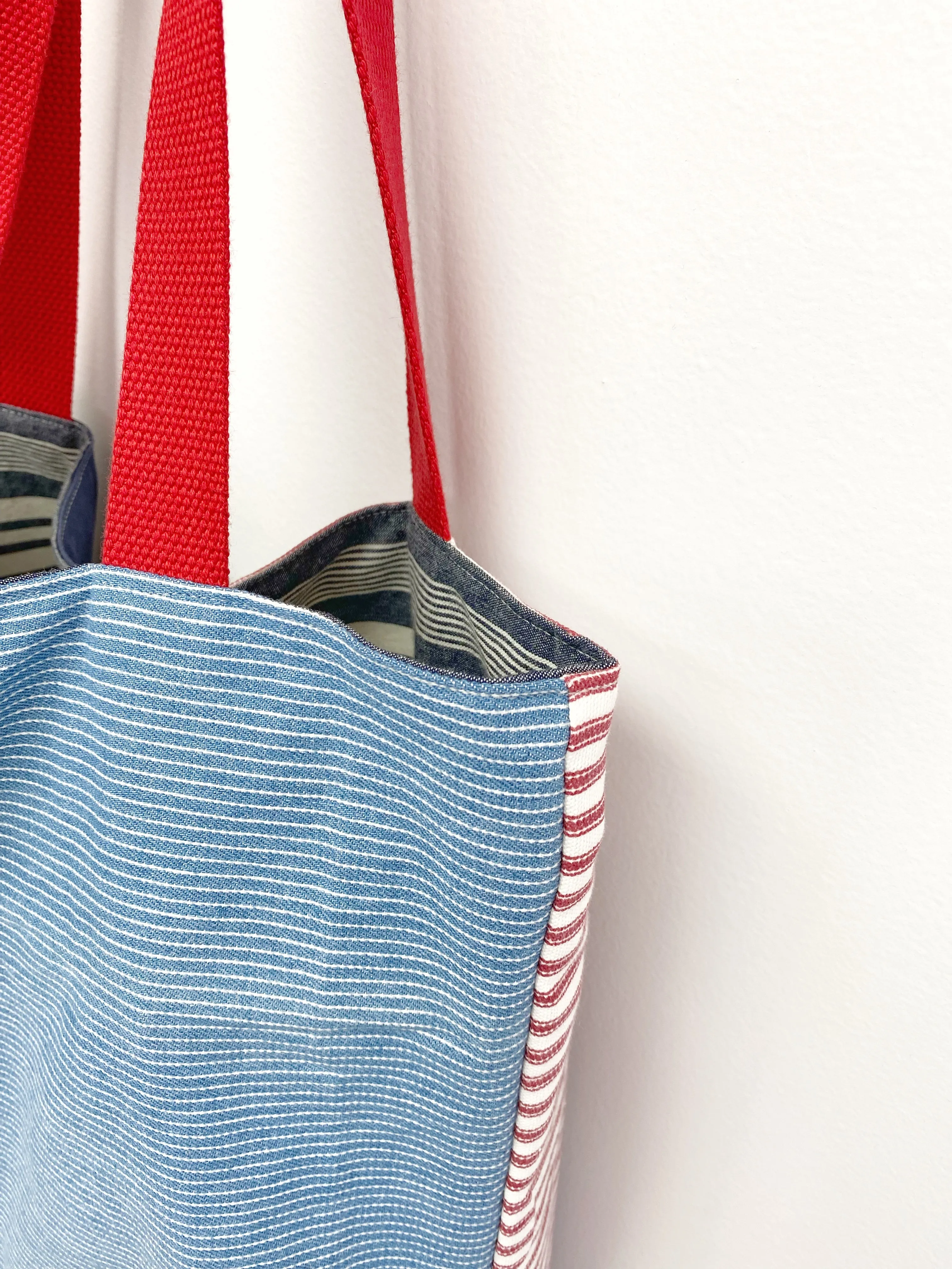 Reusable Grocery Bag, The Perfect Market Bag, Nautical Bag, Eco-Friendly, Festival Bag, B20