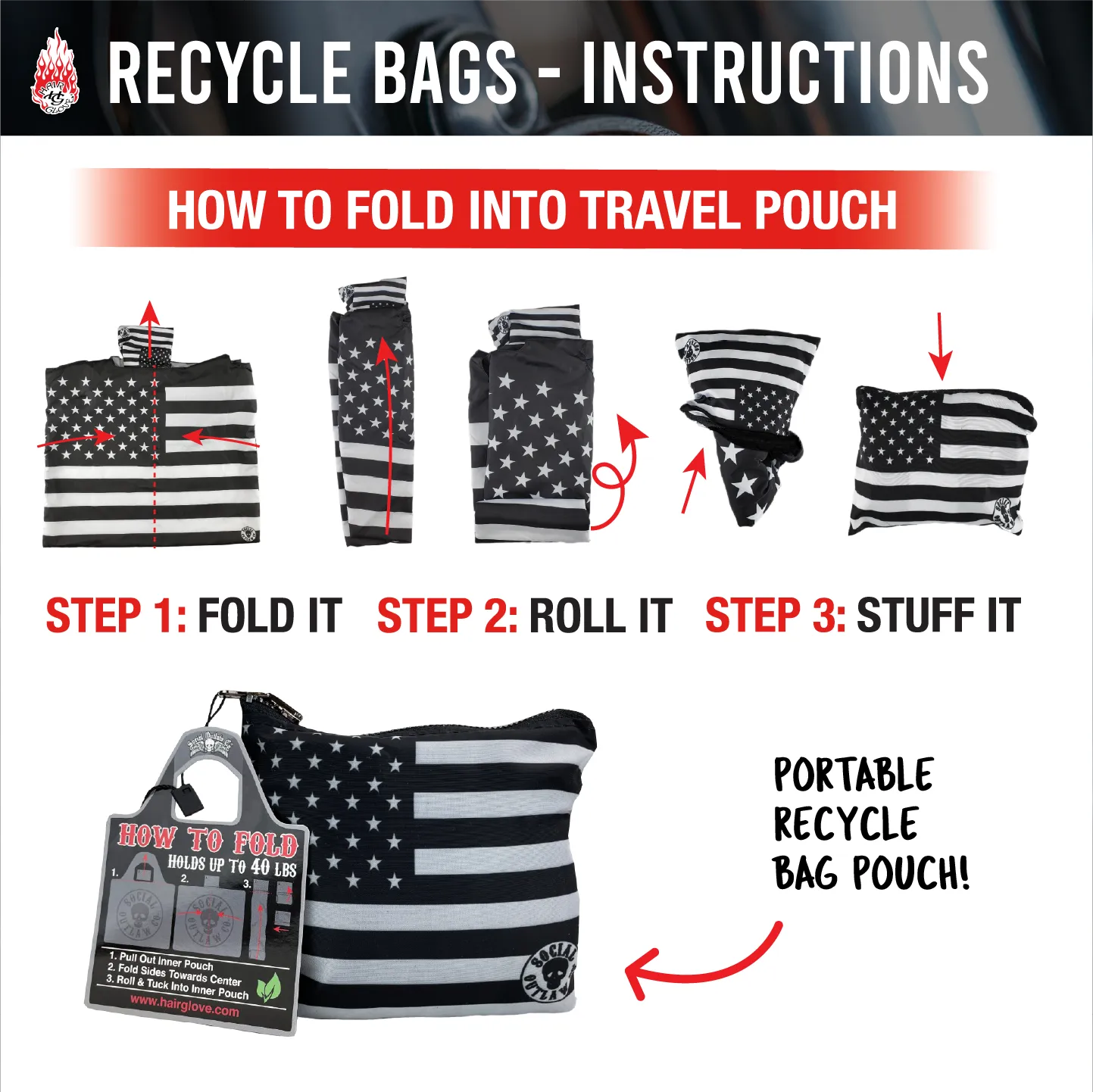 RIDE FREE Wings Recycle Bag