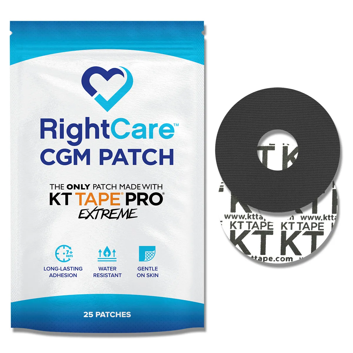 RightCare CGM Adhesive Patch for Freestyle Libre, Bag of 25