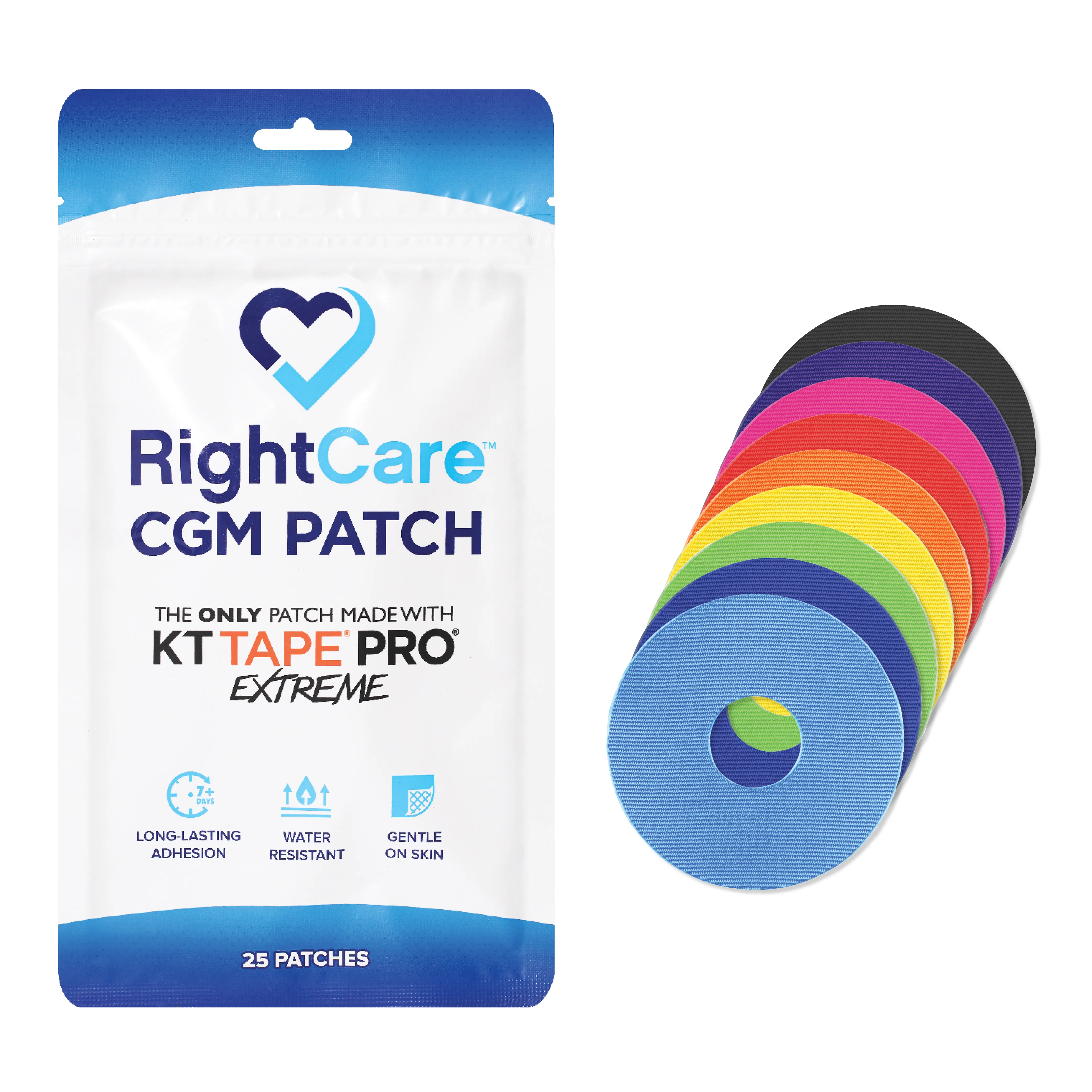 RightCare CGM Adhesive Patch for Freestyle Libre, Bag of 25