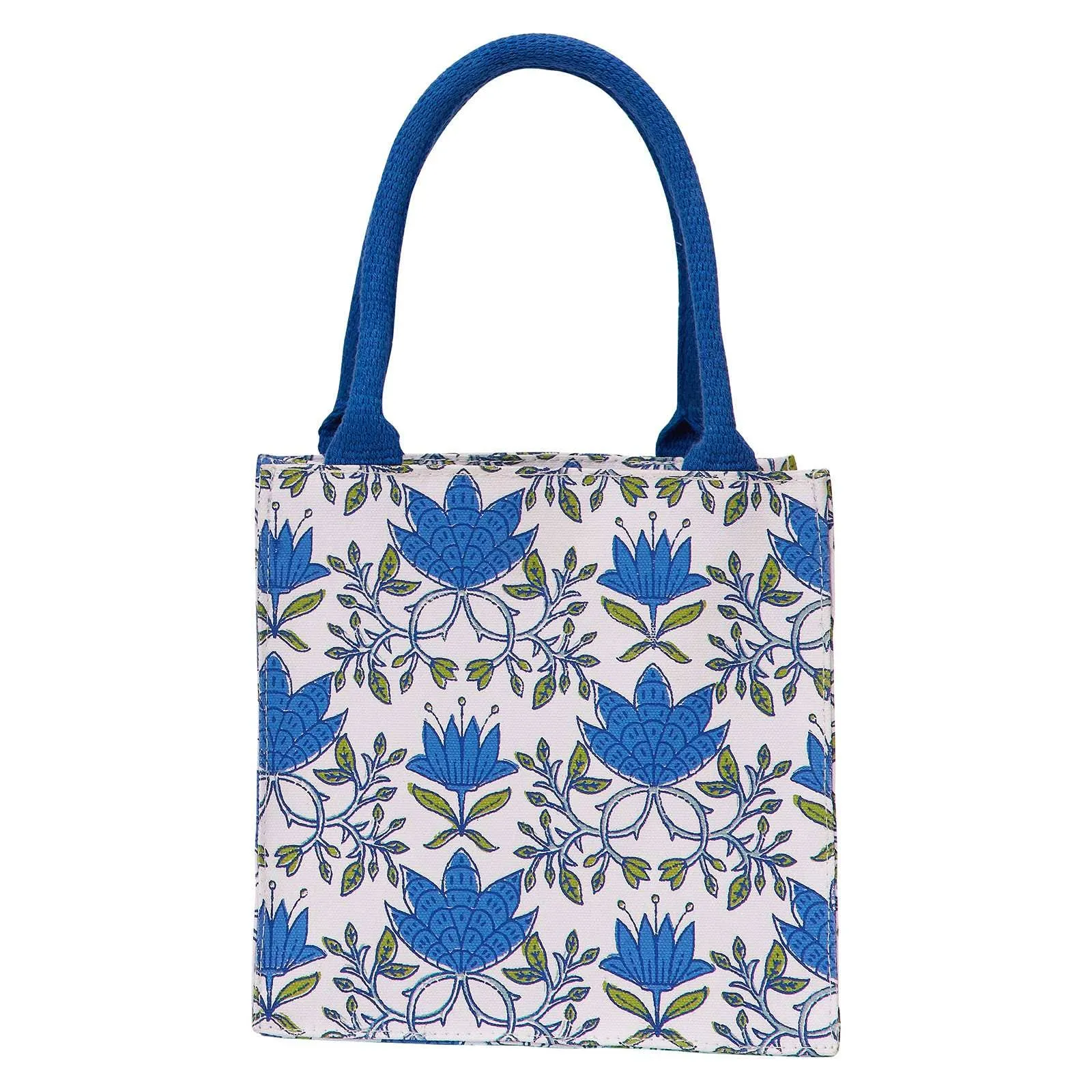 rockflowerpaper - TILLY BLUE GREEN Itsy Bitsy Reusable Gift Bag Tote