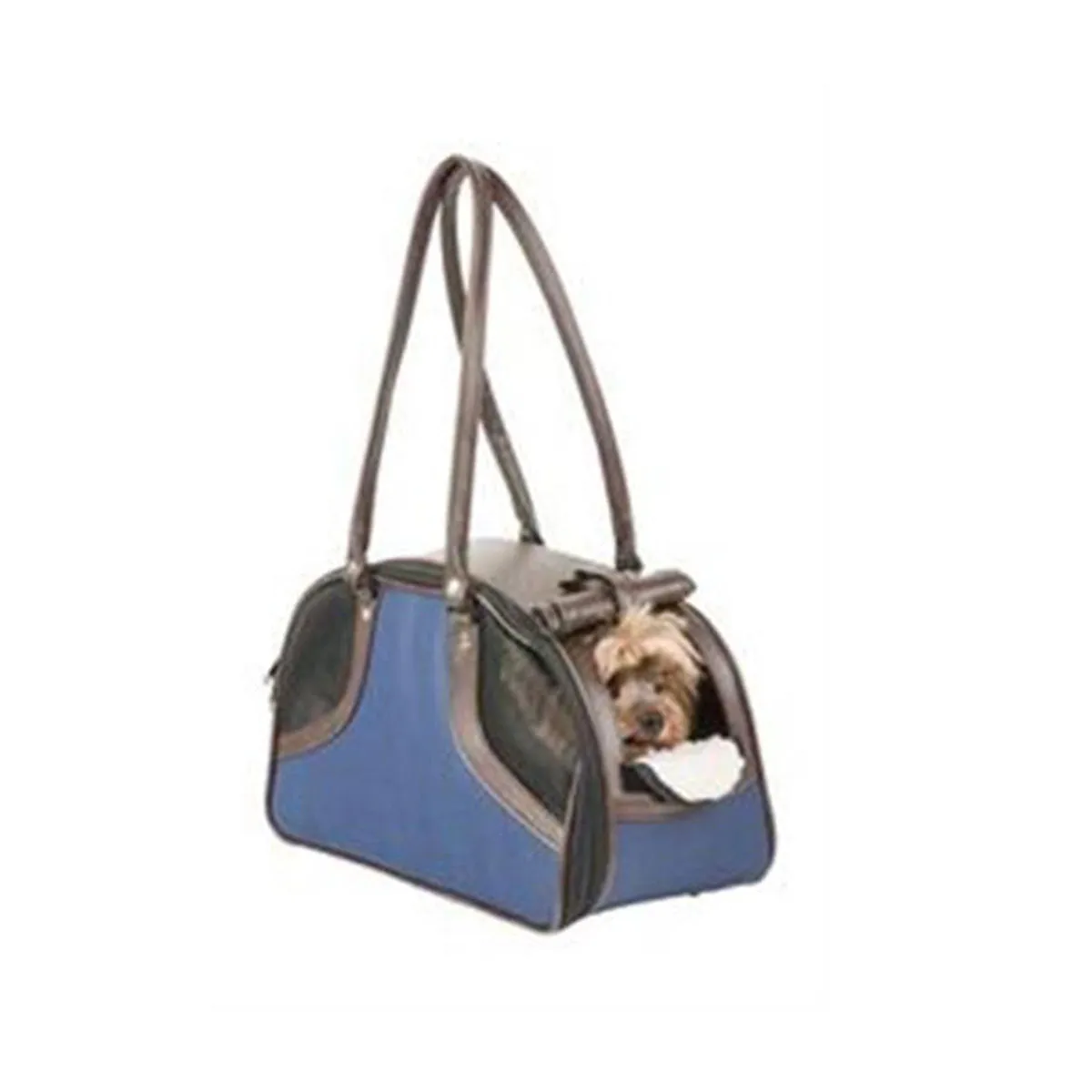 Roxy Pet Carrier - Navy & Brown