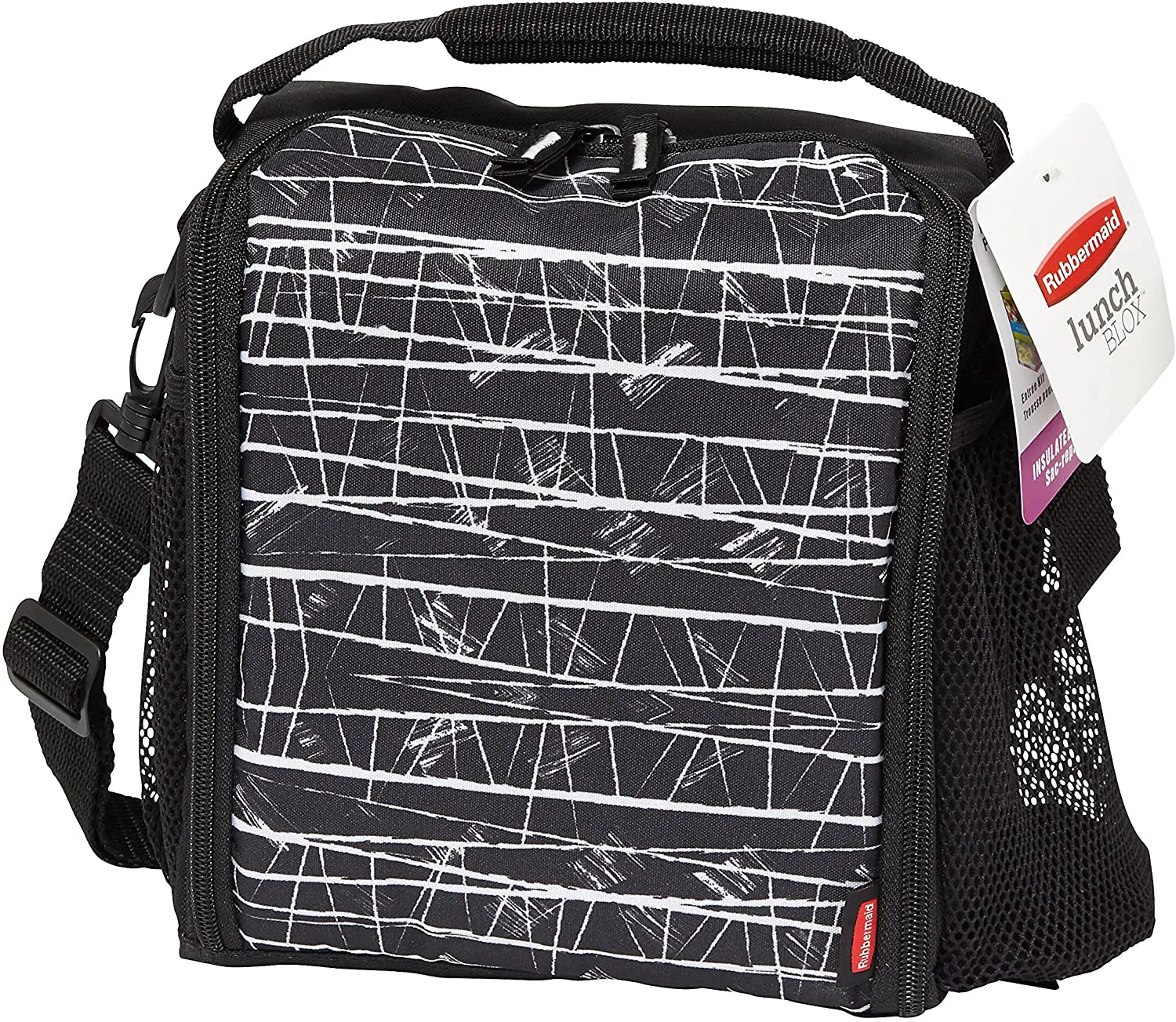 Rubbermaid LunchBlox Lunch Bag, Medium, Black Etch