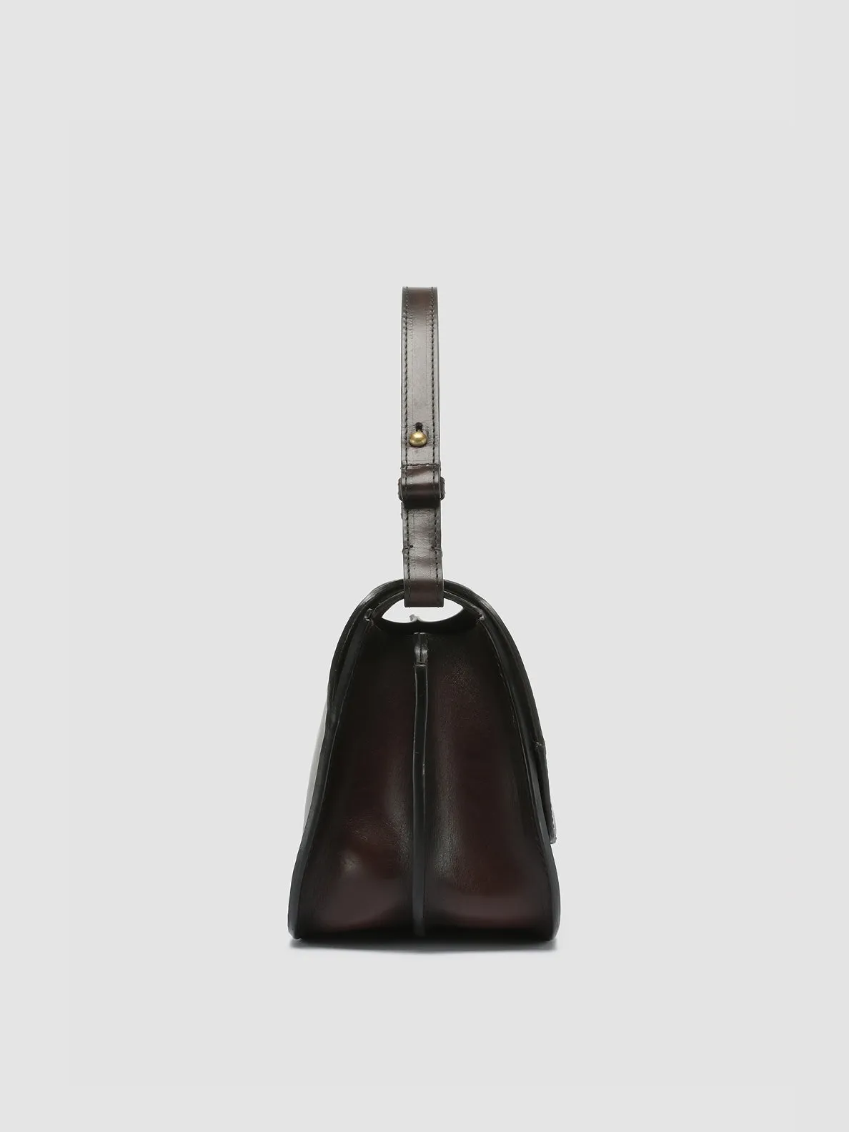 SADDLE 012 - Burgundy Leather Hobo Bag