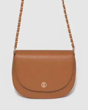 Sadie Tan Saddle Crossbody Bag