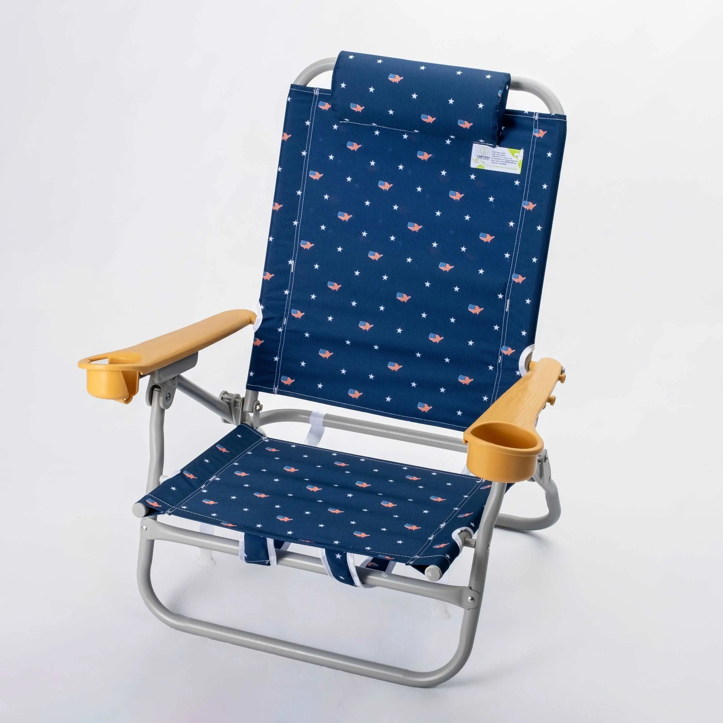 Sandbar Low Beach Chair in American Flag