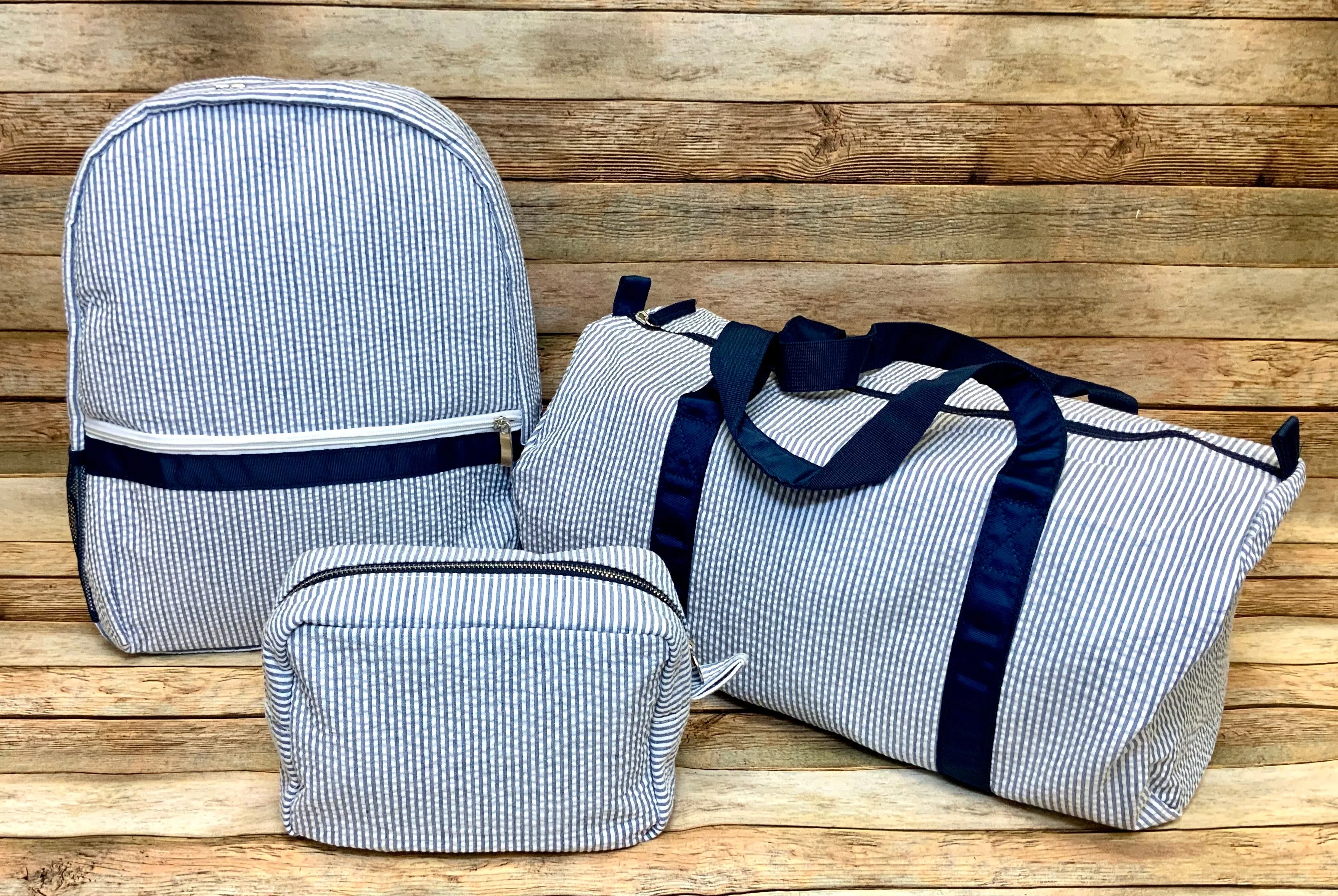 Seersucker Stripe Kids Duffle Bag