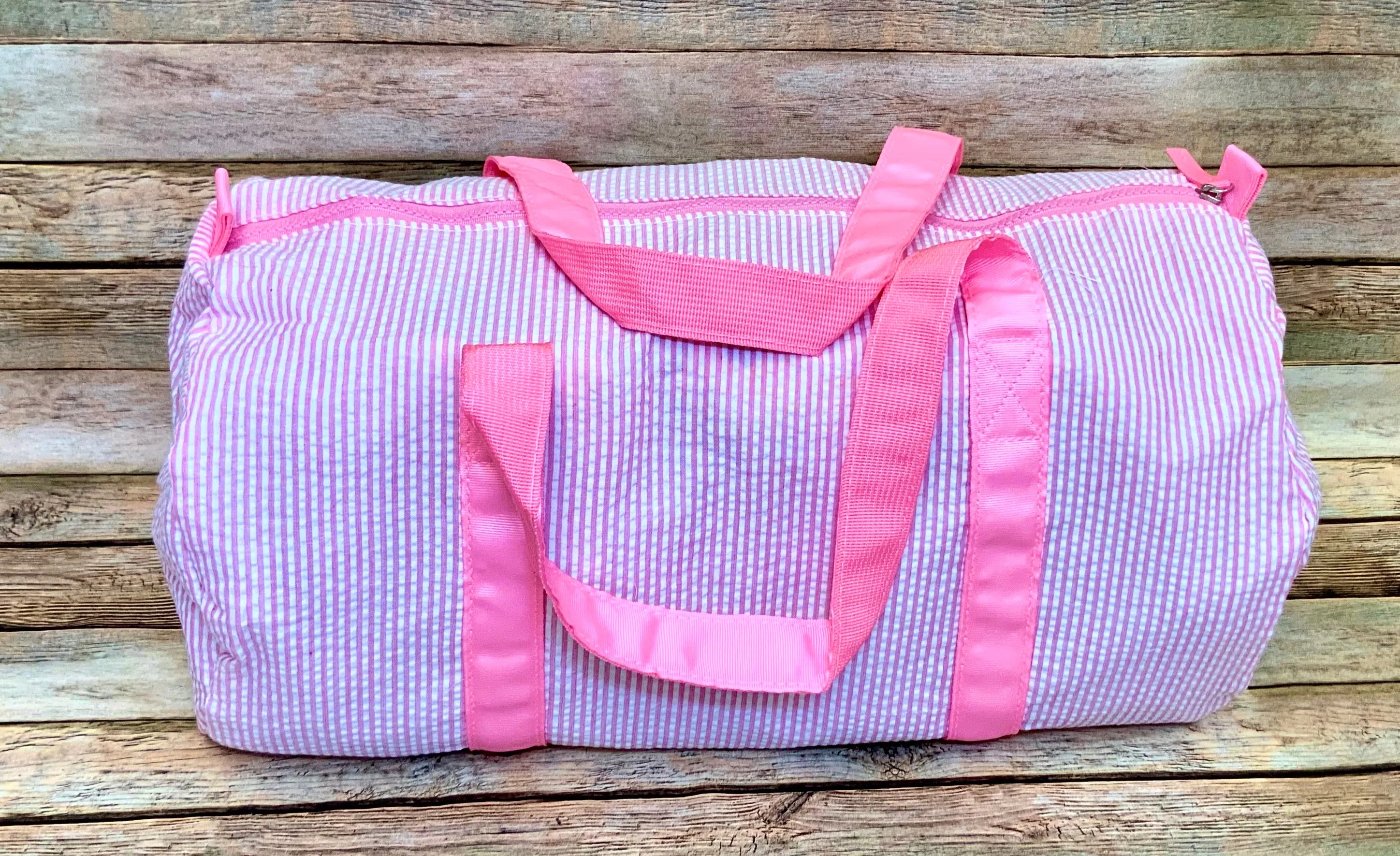 Seersucker Stripe Kids Duffle Bag