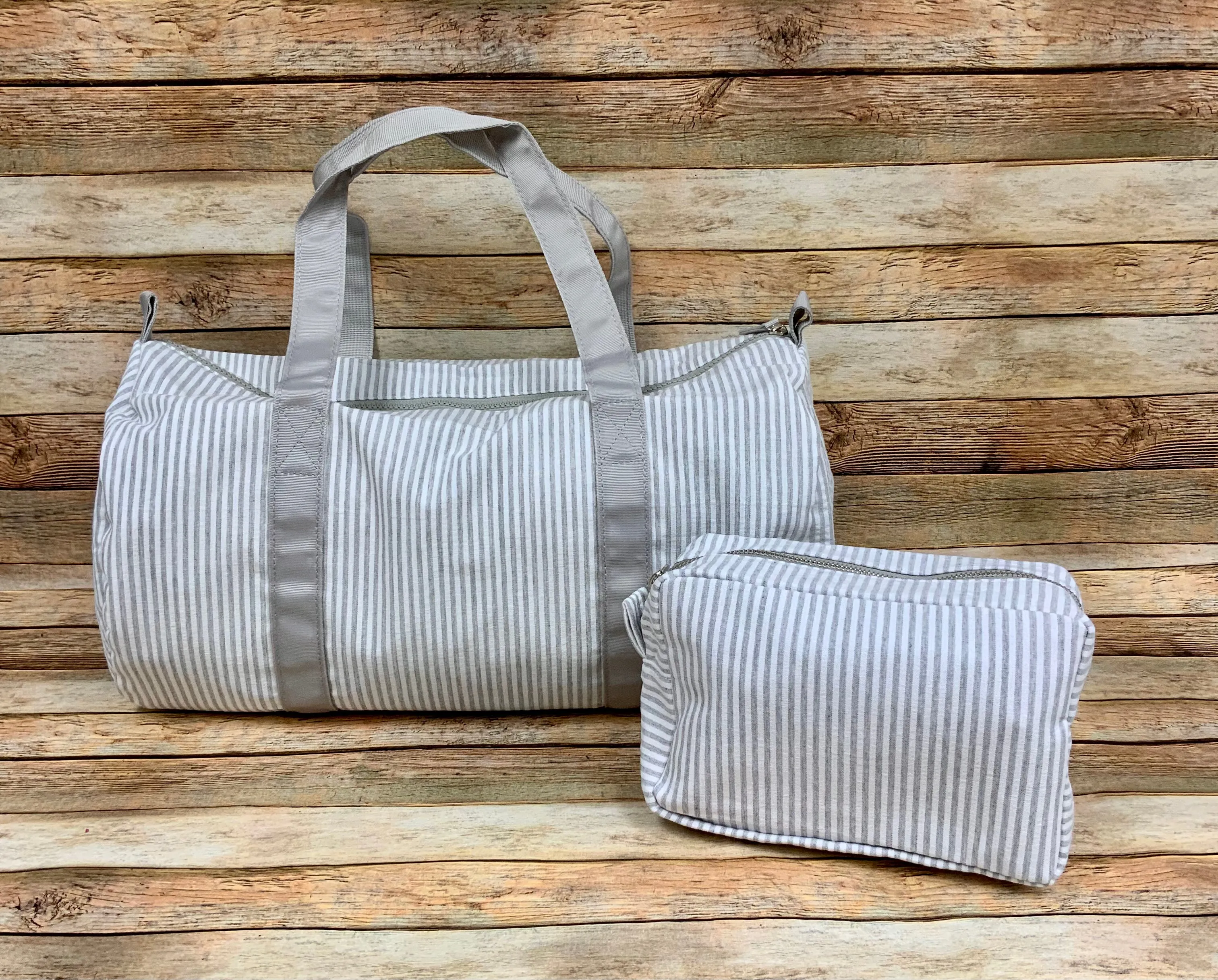 Seersucker Stripe Kids Duffle Bag