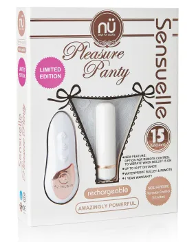 Sensuelle Pleasure Panty Bullet w/Remote Control - 15 Function White