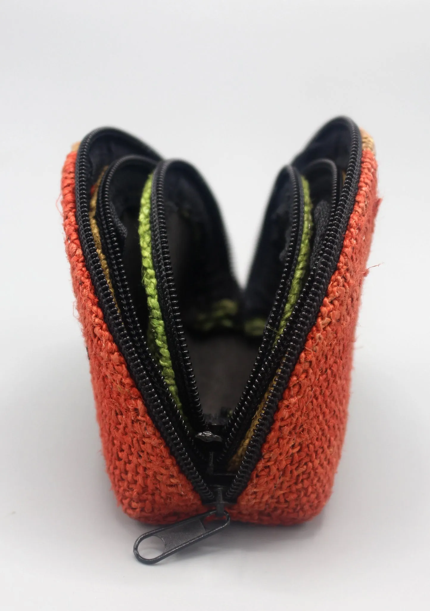 Set of Three Eco-friendly Hemp Zipper Coin Purse