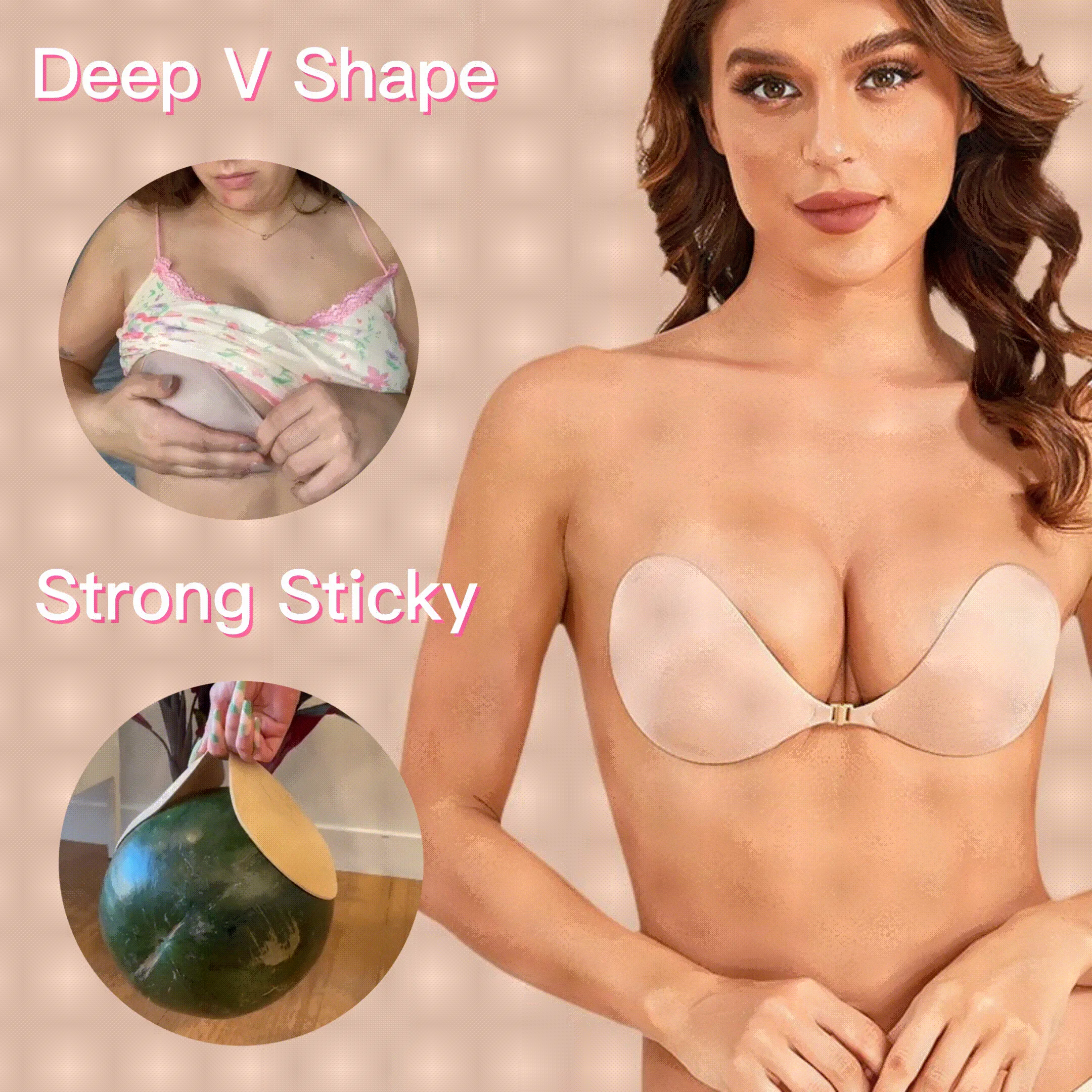 SheCurve® Adhesive Reusable Invisible Silicone Push Up Bra-(2 PACK)