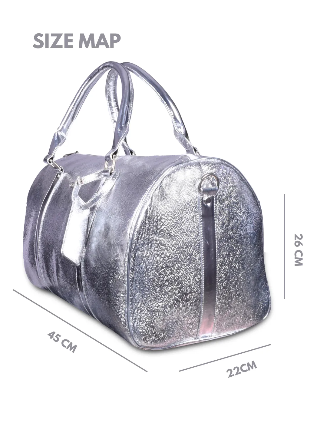 Silver Cabin Bag with Toiletry Kit - Carry on Luggage