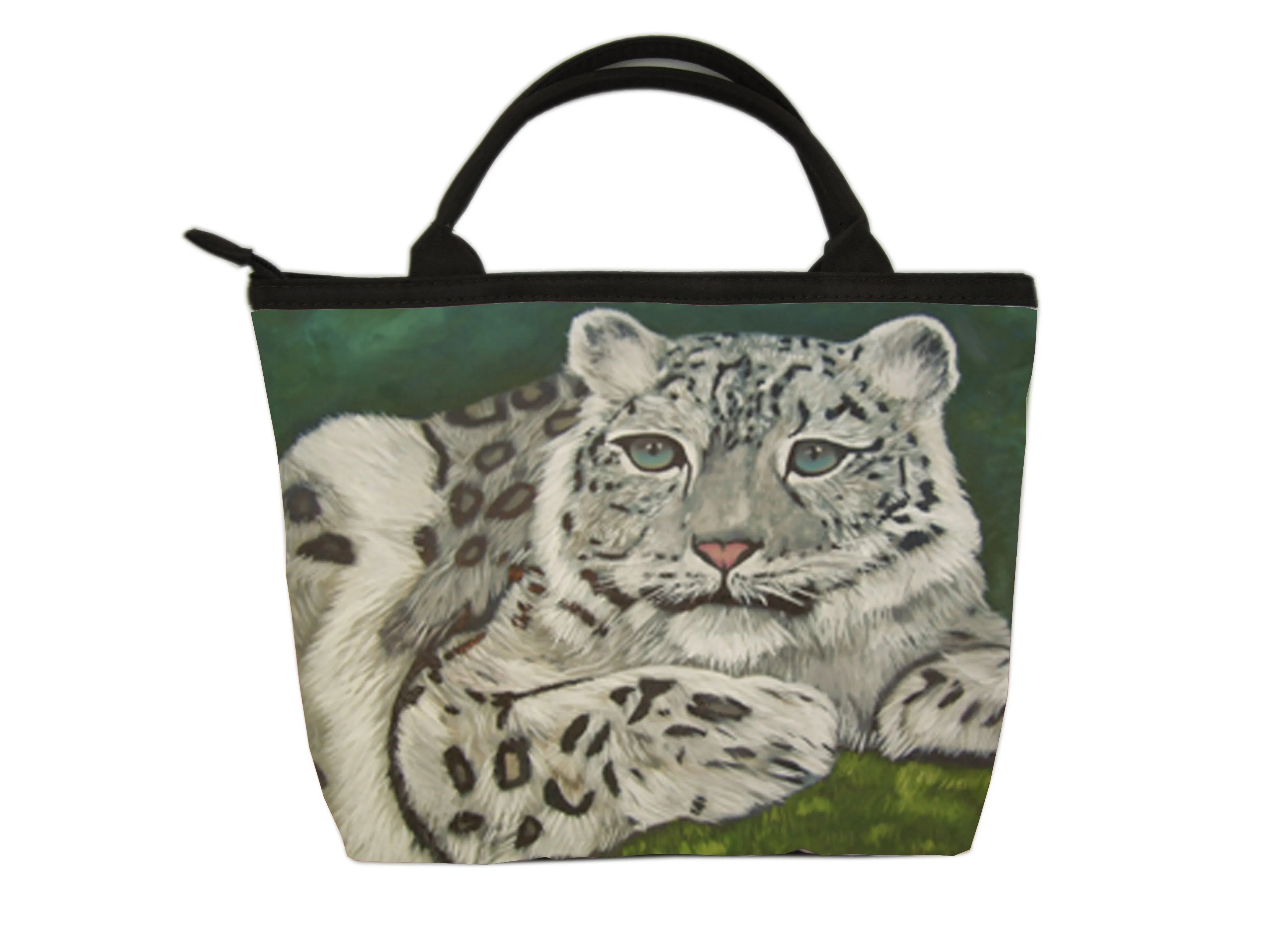 Snow Leopard Kitten Purse- Highland Veil