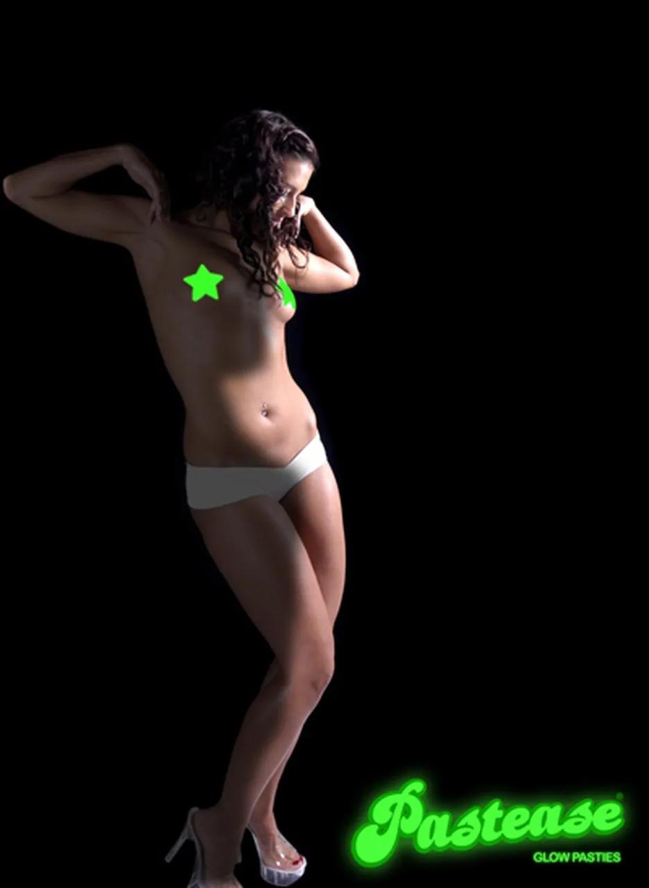 Star: Green Glow in the Dark Star Nipple Pasties