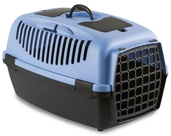 Stefanplast Gulliver 3 with Plastic Door Pet Carrier in Blue