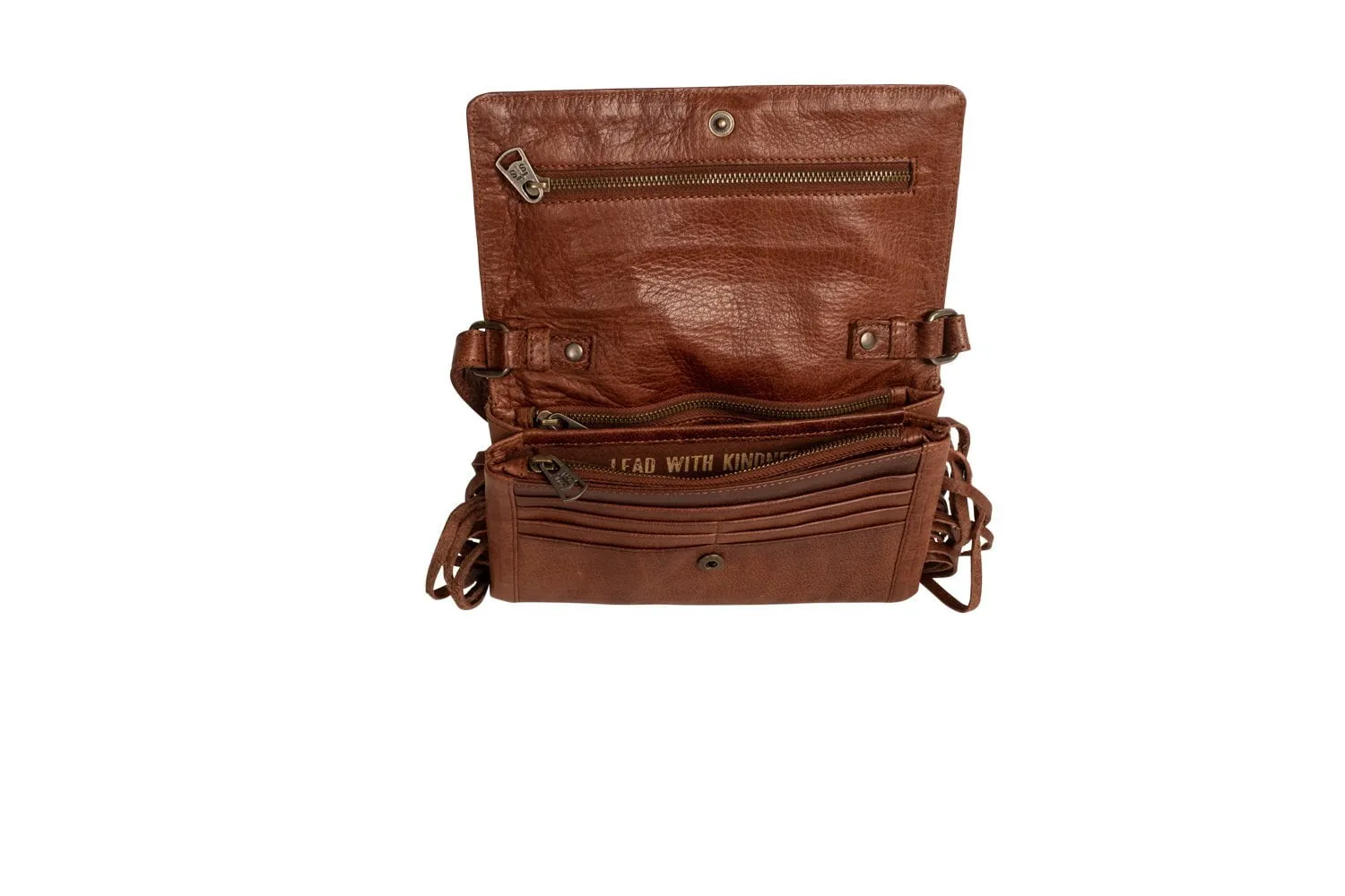 STS Ranchwear Womens Indie Harper Walnut Buffalo Leather Crossbody Bag