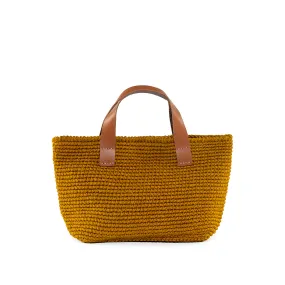 Tatiana Crochet Tote Mini - Mustard