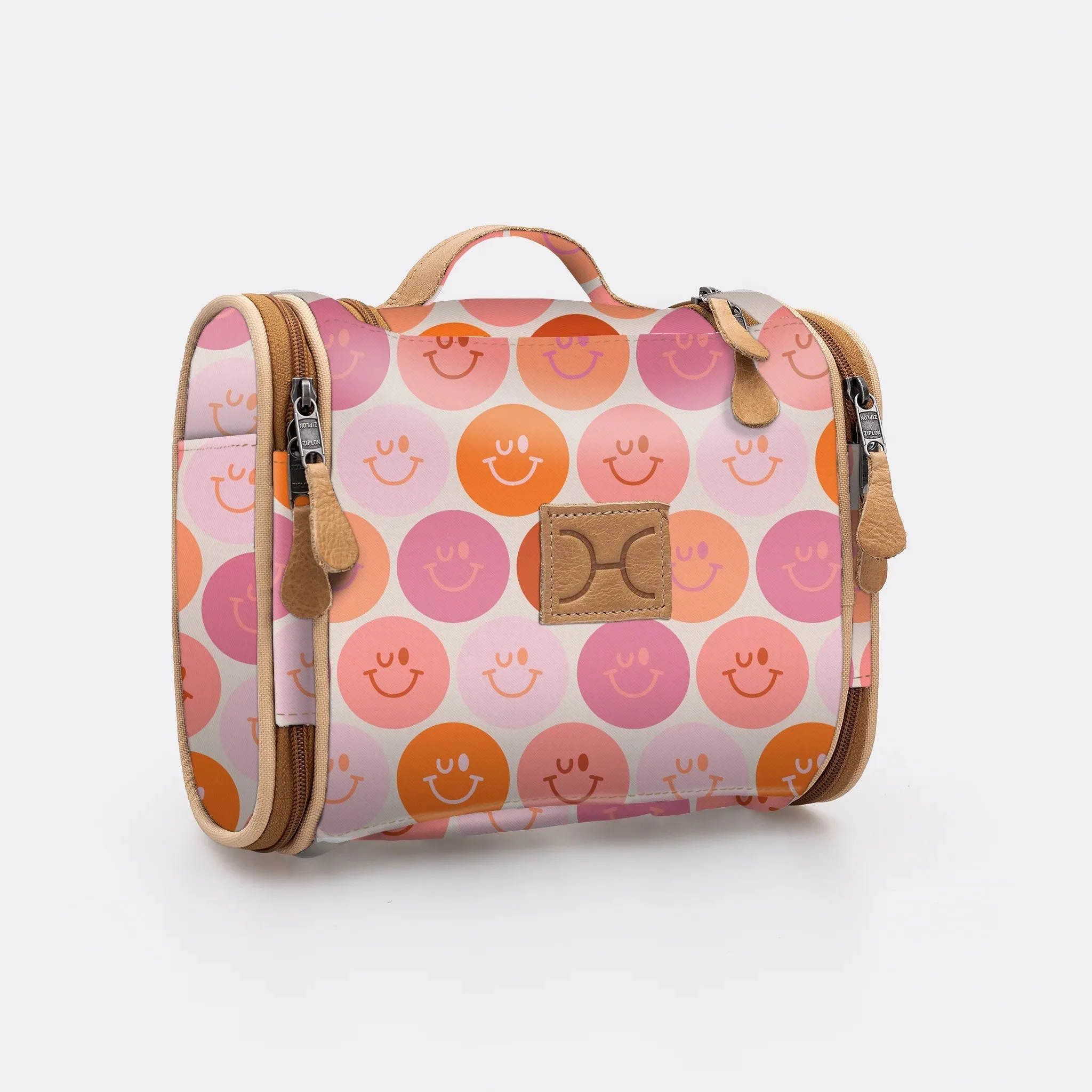 Thandana Laminated Fabric Compact Travel Vanity Bag