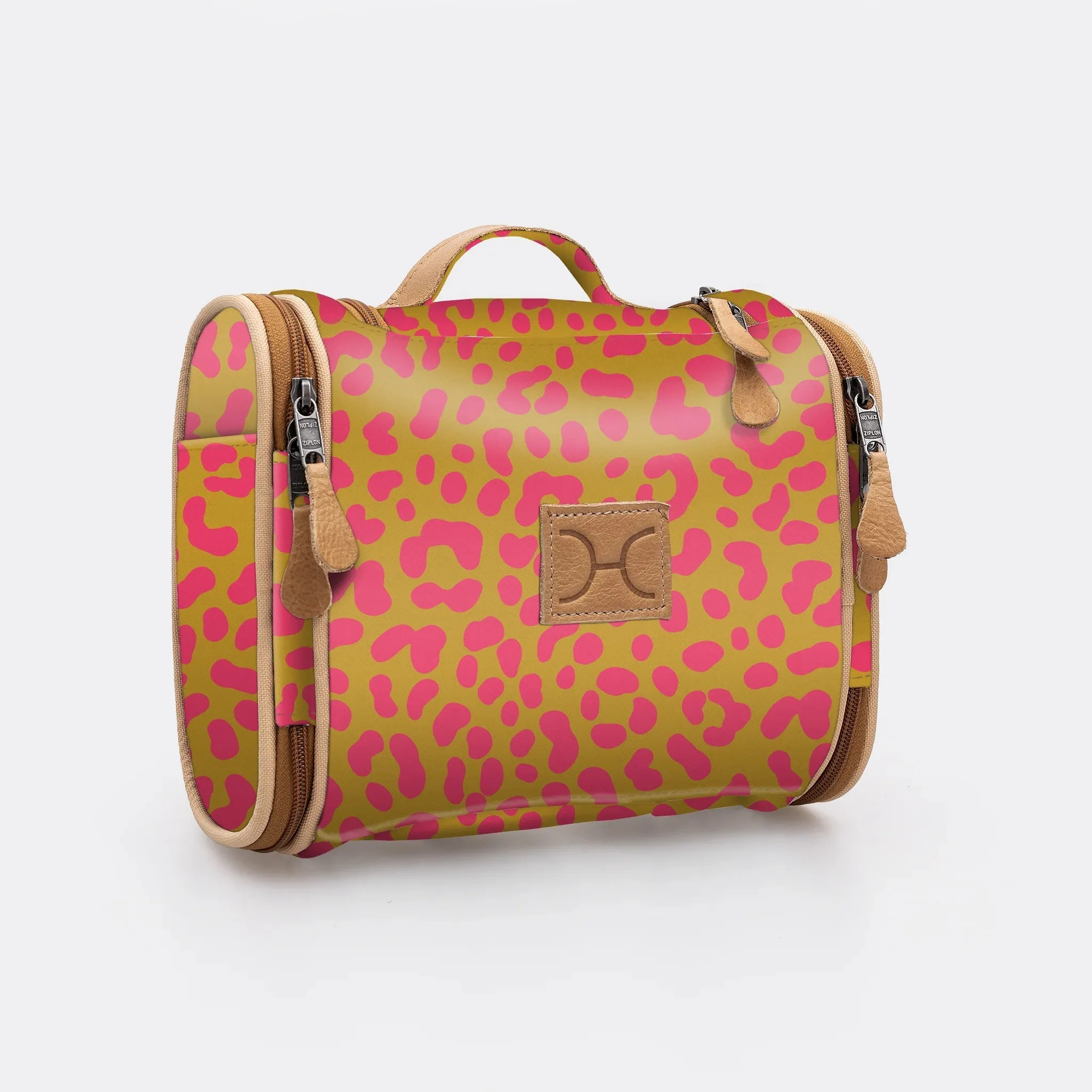 Thandana Laminated Fabric Compact Travel Vanity Bag