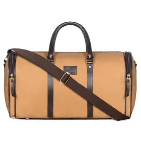 The Clownfish Ewan Series 43 litres Canvas Travel Duffle Bag Luggage Weekender Bag Daffel Bags Air Bags Luggage Bag Travelling Bag Truffle Bags Duffel Bags for Men and Women (Yellow Ochre)