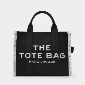 The Medium Tote Bag in Black Canvas