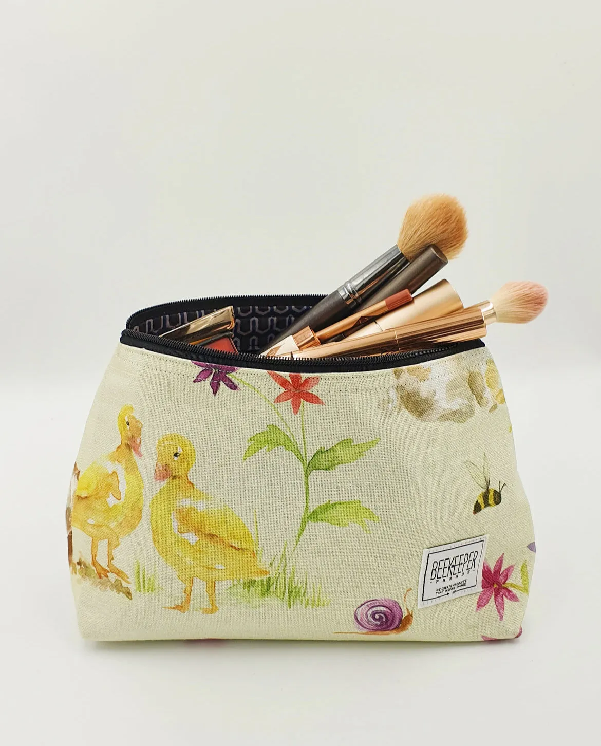 THE PANDA BROWN CORDUROY Large Toiletry   Makeup Bag