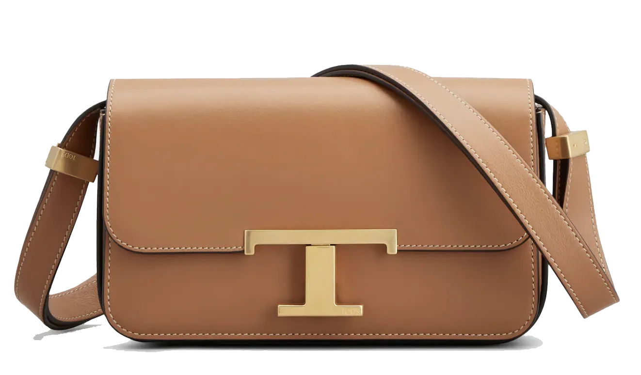 TODS T TIMELESS CROSSBODY BAG COGNAC