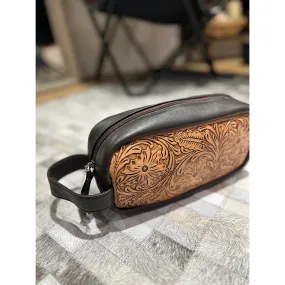 Tooled leather Toiletry Bag #tlt1