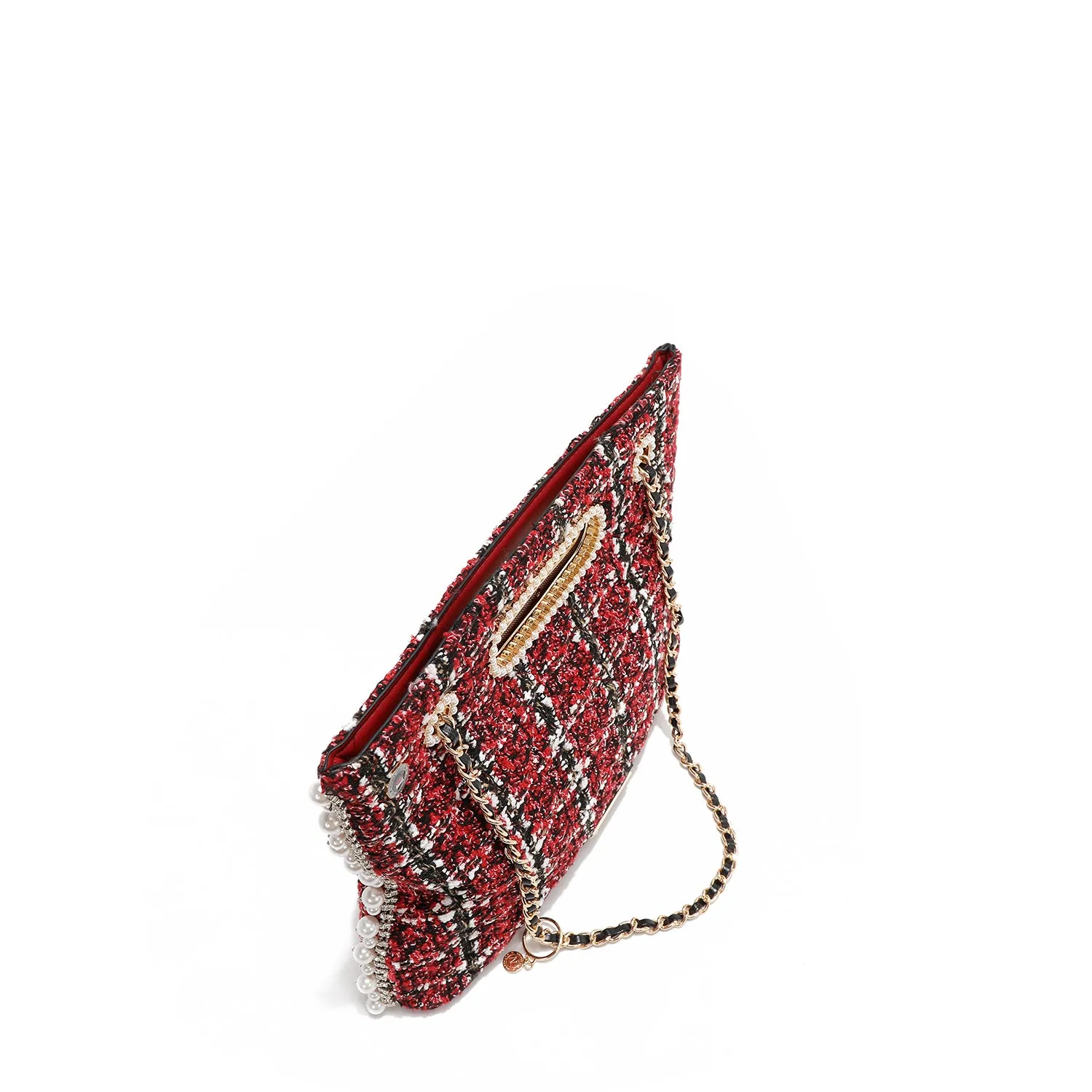 TWEED CLUTCH BAG