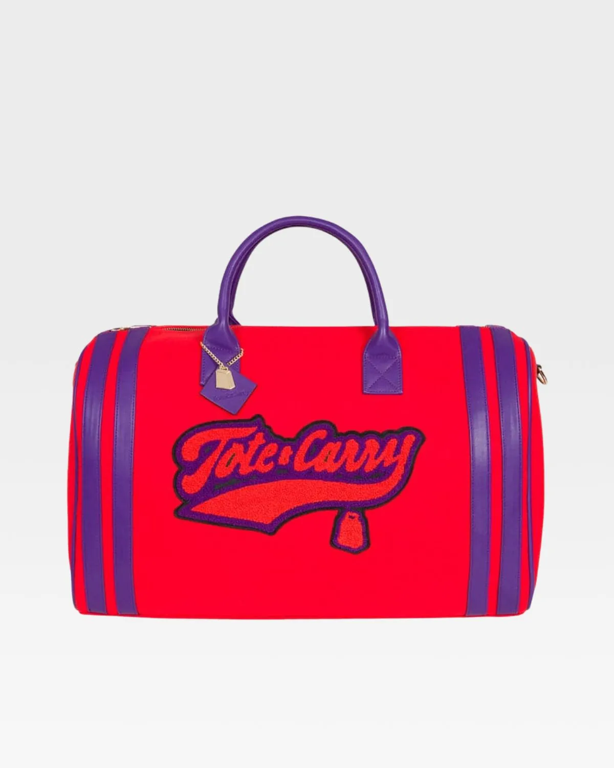 Varsity Duffle Bag in Purple