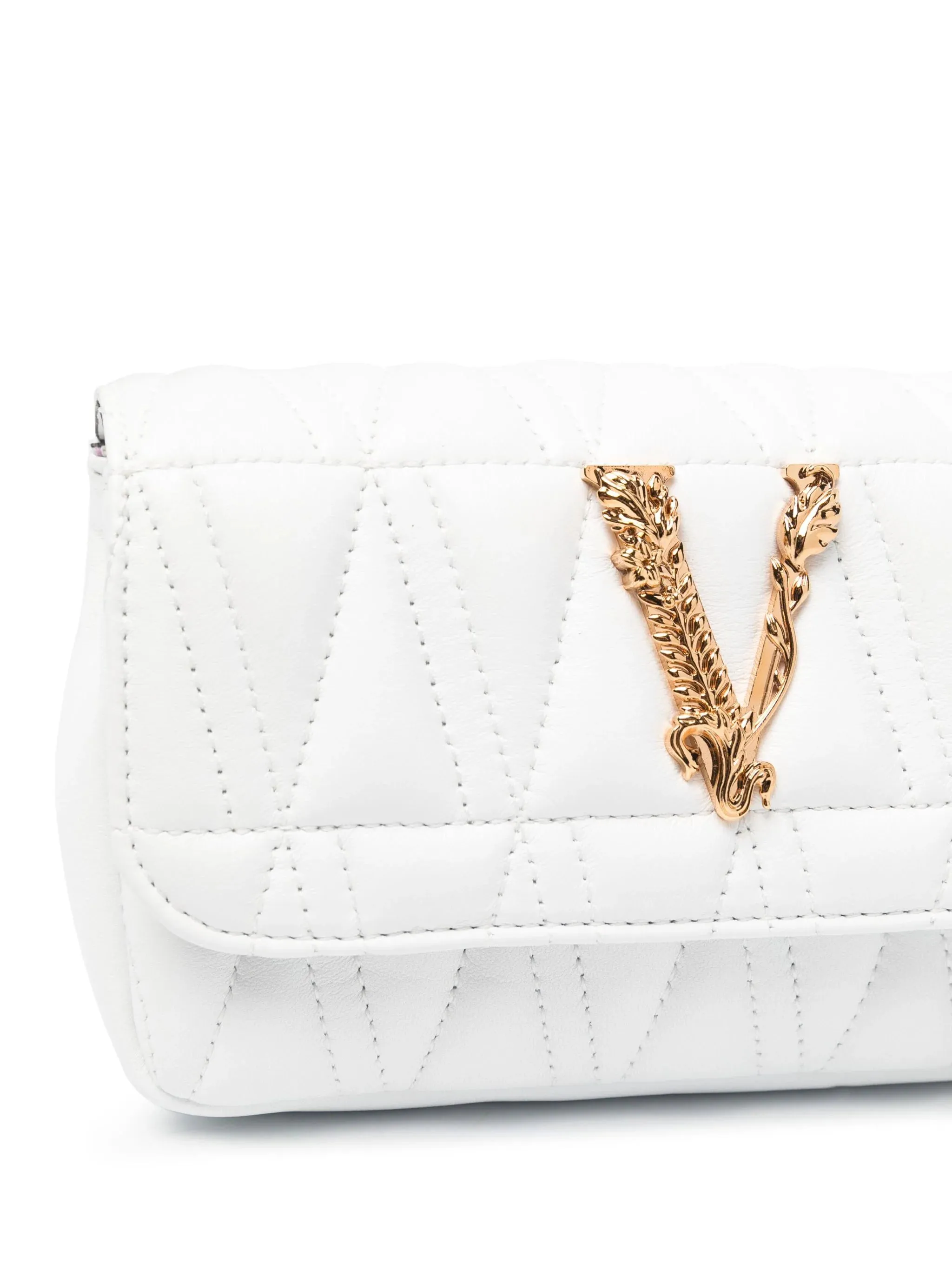 Versace Virtus Quilted Nappa Leather Crossbody Bag