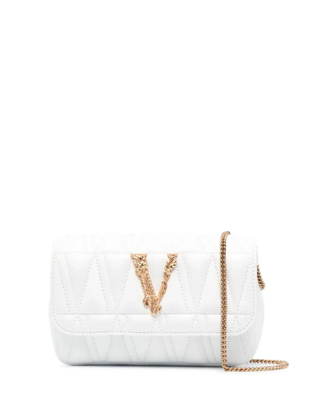 Versace Virtus Quilted Nappa Leather Crossbody Bag