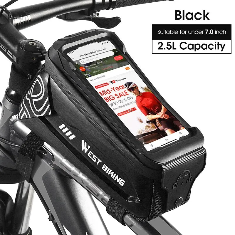 Waterproof Bicycle Bag Touchscreen Phone Case Large Capacity Front Handlebar Cycling Bag MTB Road Bike Accessories