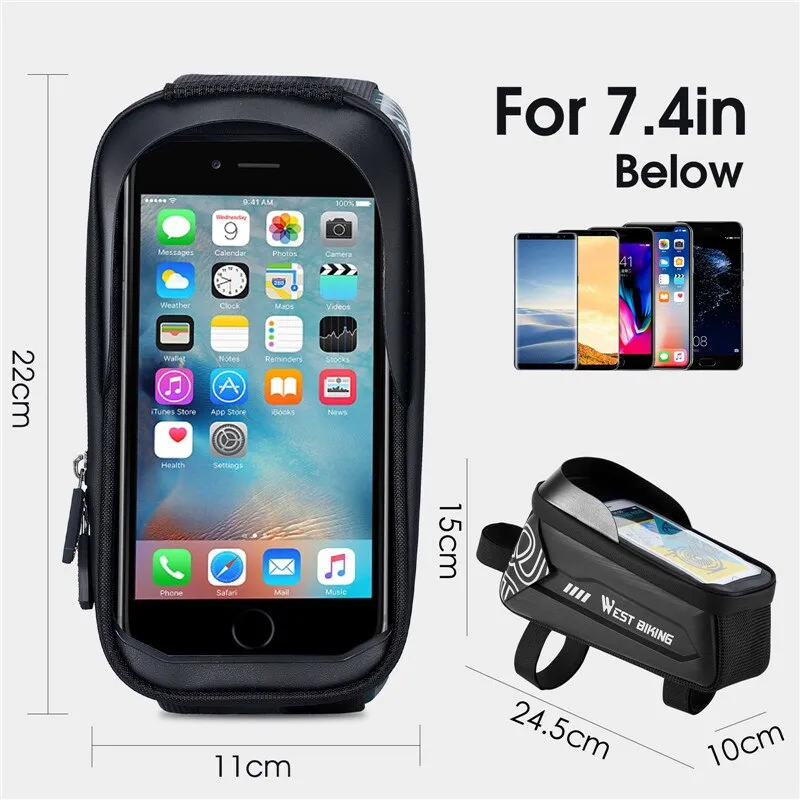 Waterproof Bicycle Bag Touchscreen Phone Case Large Capacity Front Handlebar Cycling Bag MTB Road Bike Accessories