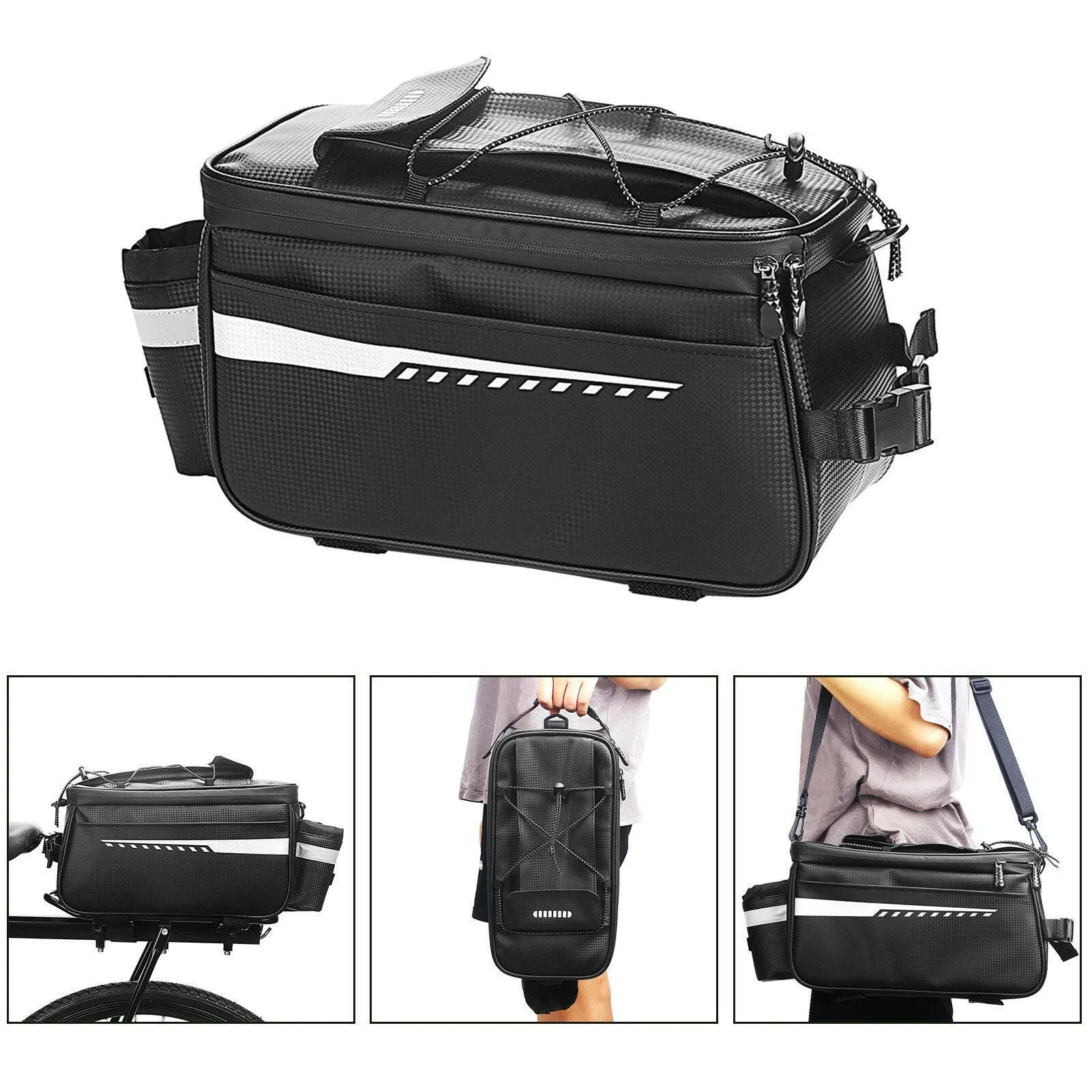 Waterproof Insulated Trunk Cooler Bag Cycling Bicycle Rear Rack Seat Bag Luggage Storage Bag MTB Bike Pannier Bag Shoulder Bag