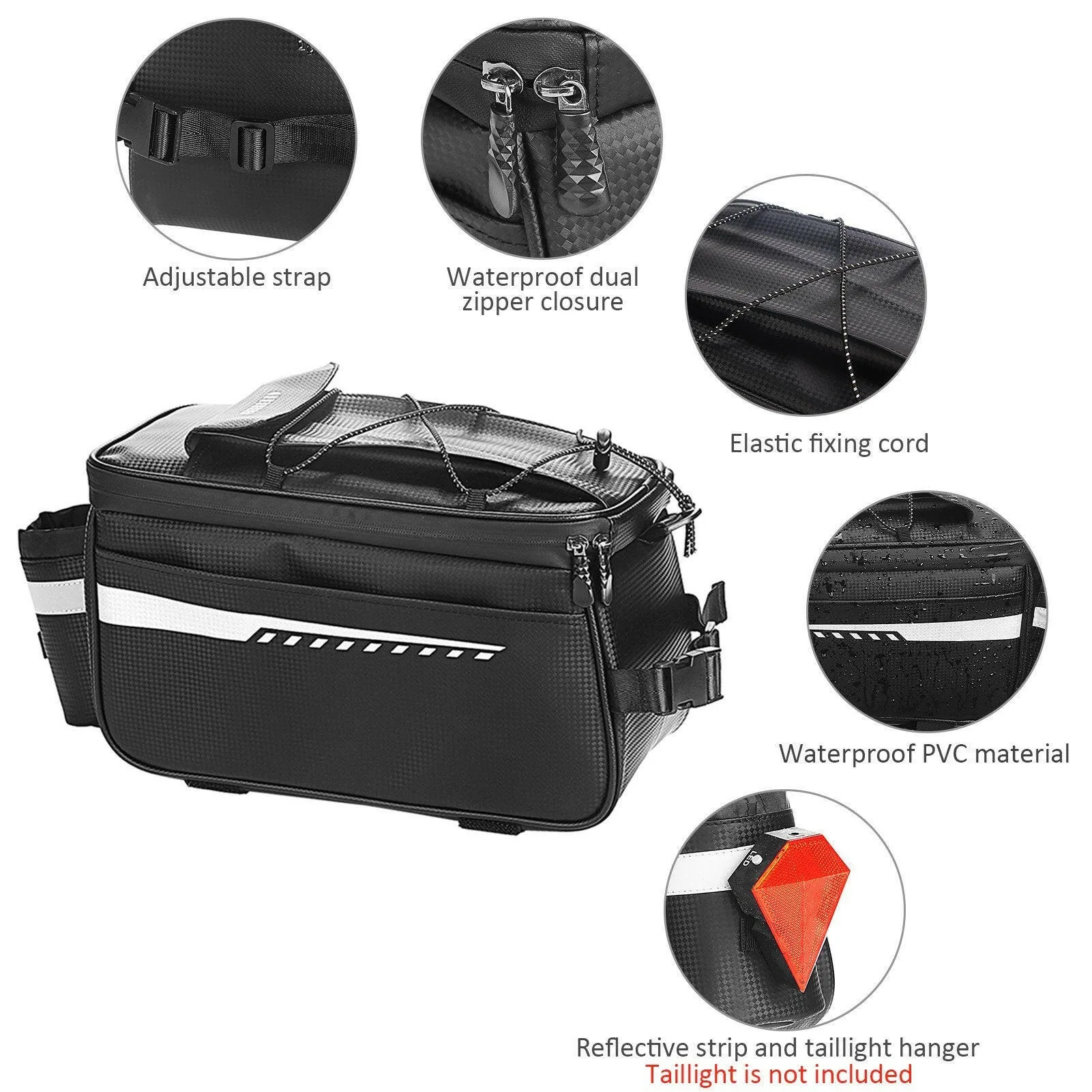 Waterproof Insulated Trunk Cooler Bag Cycling Bicycle Rear Rack Seat Bag Luggage Storage Bag MTB Bike Pannier Bag Shoulder Bag