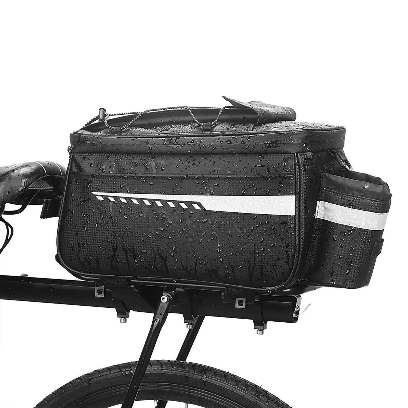 Waterproof Insulated Trunk Cooler Bag Cycling Bicycle Rear Rack Seat Bag Luggage Storage Bag MTB Bike Pannier Bag Shoulder Bag